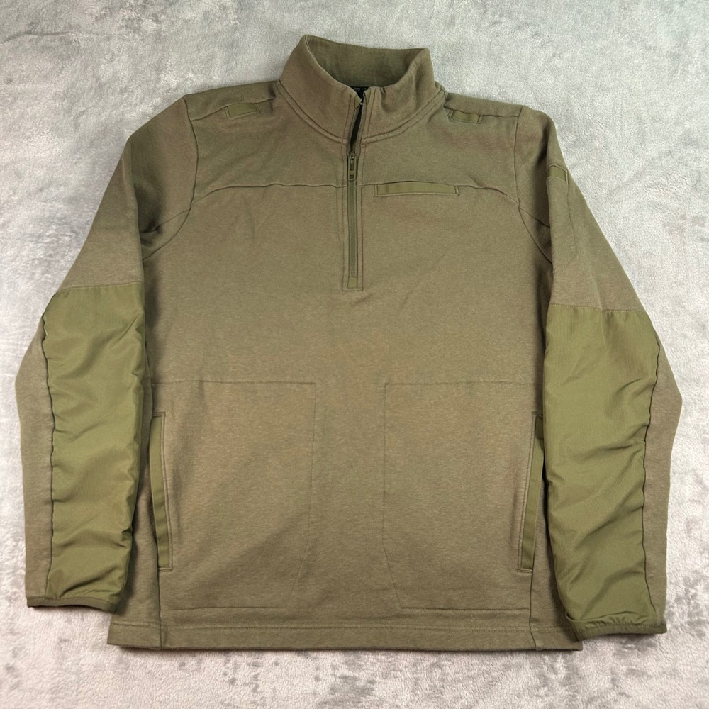 Under Armour Mens Tactical 1/4 Zip Fleece Pullover Green 1379203 Medium